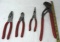 Snap On pliers lot.
