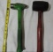 Matco body hammer and Craftsman rubber mallet.