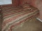 queen size mattress, box springs and comforter.