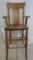 Antique oak high chair.