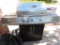 Charbroil red stainless steel gas BBQ.
