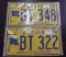 Two pair 1974 Alaska License Plates.
