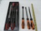 set of 3 Matco gasket scrapers and a set of 4 gear wrench files.