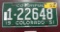 One 1951 Colorado License Plate.