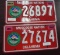 Two Oklahoma License Plates.