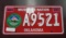 One Oklahoma License Plate.