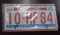 One set Nebraska License Plates.