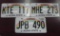 Three Hawaii License Plates.