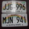Two Hawaii License Plates.