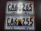 Two Oklahoma License Plates.