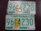 Two 1978 Indiana License Plates