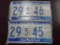 Two Indiana License Plates.