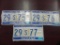 Three Indiana License Plates.