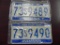 Two Indiana License Plates.