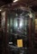 Nice corner dislay cabinet with glass shelves.