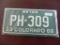 One set 1968 Colorado Metro License Plate.