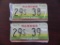 Two Indiana License Plates.