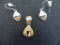 Mosiac sterling silver pendant and earrings.