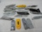 13 Garvey fast cut razor knives, 3 srcaper blades and more.