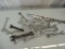 Metric wrenches and crow feet (various makers).