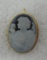 Marked italy 18k gold wedgewood pendant/ broach.