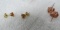 14k gold and Citrine earrings and marked 925 rose colored earrings.