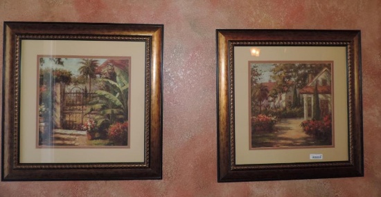 2 31x30" framed prints.