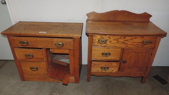 2 antique commodes.