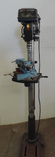 Craftsman 13" 2/3HP drill press with shop fox vise (tested operable).