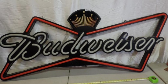 6'x 28" Budweiser sign.