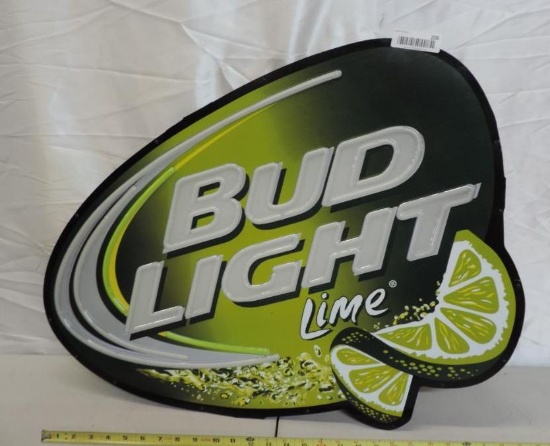27x22" Bud Light Lime plastic sign.
