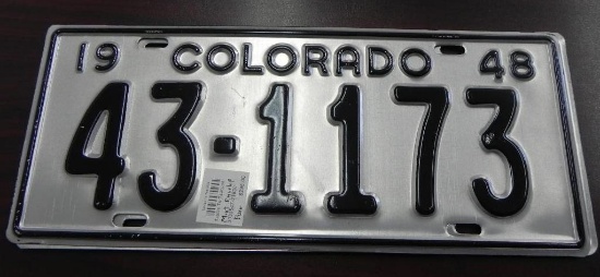 One set 1948 Colorado License Plates.