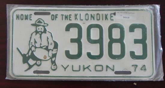 One 1974 Yukon License Plate