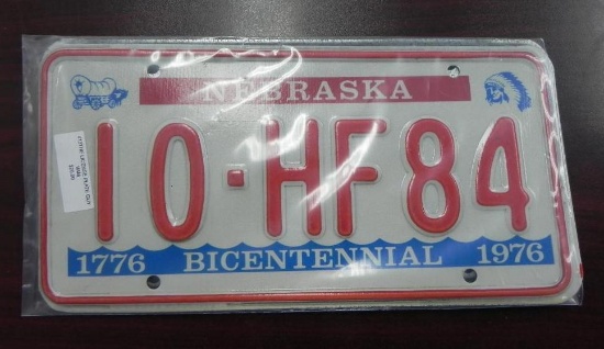 One set Nebraska License Plates.