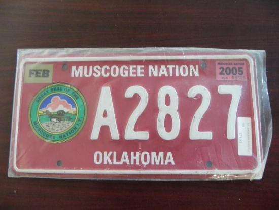 One Oklahoma License Plate