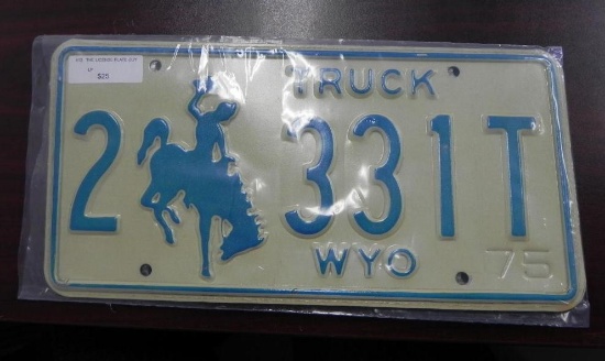 One set 1975 Wyoming License Plates.