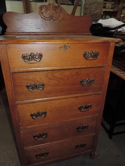 5 drawer antique dresser.