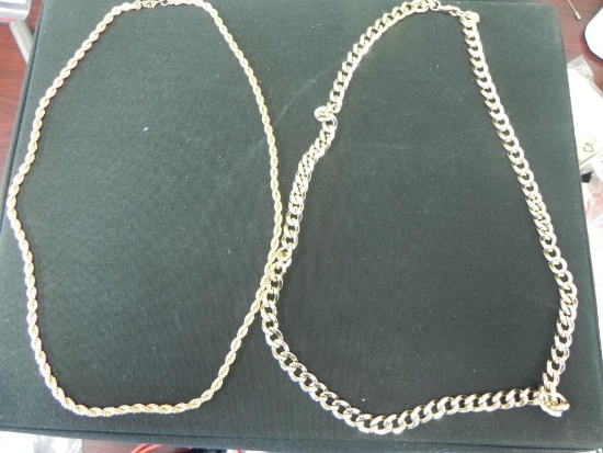 Two gold filled necklaces.