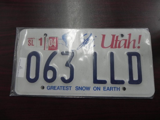 One set Utah License Plates.