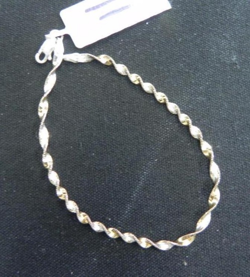 Silver and gold filled bracelet.