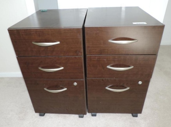 2 15x20x27" 3 drawer rolling files.