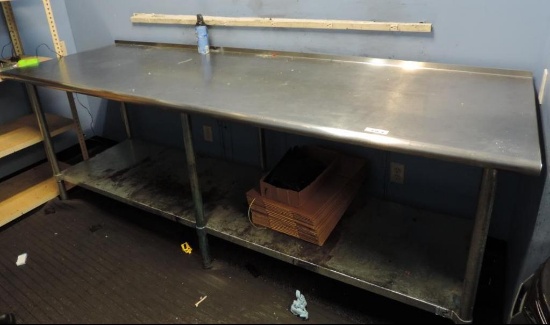 8'x 30"x3' stainless steel table.