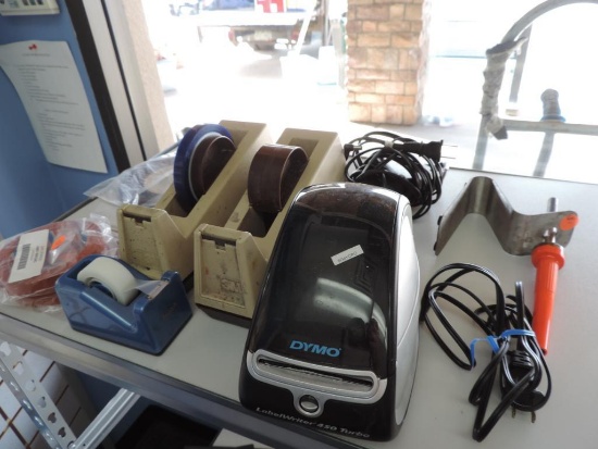 Drmo Laser writer 450 turbo, magnifying lamp and office supplies.