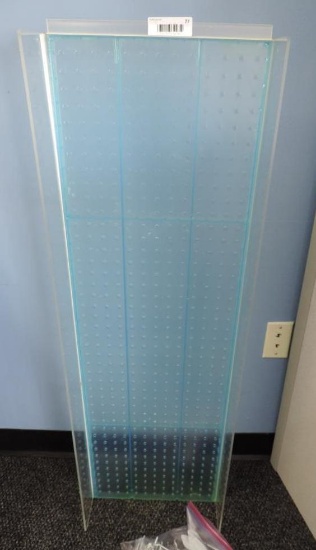 14x44" plastic display rack with bag of hooks.