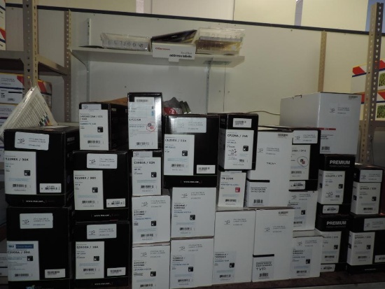 Massive lot of replacement toner cartridges.