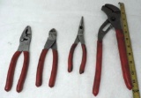 Snap On pliers lot.