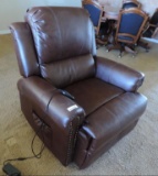 Nice Brown leather lift chair.