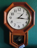 Sterling & Noble / west minister chime regulator clock with framed print.