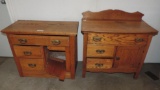 2 antique commodes.