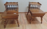 Two maple Ethan Allen end tables.